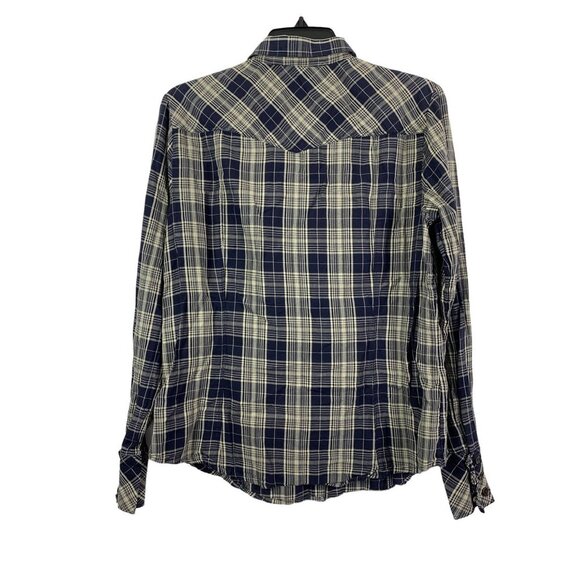 Gap Women's Navy Blue & Tan Buttoned Down Top - Picture 2 of 6